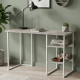 Стол письменный Кевин Ferrum-decor 75x140x60 Белый металл ДСП Бетон 32 мм (FRD-106559) - фото 1