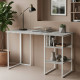 Стол письменный Кевин Ferrum-decor 75x140x70 Белый металл ДСП Бетон 16 мм (FRD-106574) - фото 1