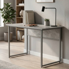 Стол письменный Коди Ferrum-decor 75x100x60 Серый металл ДСП Бетон 32 мм (FRD-106584)