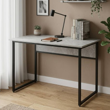 Стол письменный Коди Ferrum-decor 75x100x70 Черный металл ДСП Бетон 32 мм (FRD-106600)