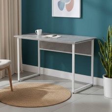 Стіл письмовий Коді Ferrum-decor 75x100x70 Білий метал ДСП Бетон 32 мм (FRD-106601)