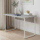 Стол письменный Коди Ferrum-decor 75x120x70 Белый металл ДСП Бетон 32 мм (FRD-106607) - фото 1