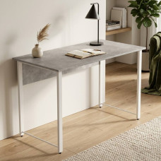 Стол письменный Курт Ferrum-decor 75x100x60 Белый металл ДСП Бетон 16 мм (FRD-106616)