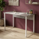 Стол письменный Курт Ferrum-decor 75x120x60 Белый металл ДСП Бетон 16 мм (FRD-106622) - фото 1