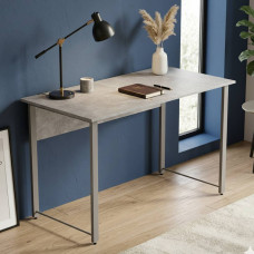 Стол письменный Курт Ferrum-decor 75x140x60 Серый металл ДСП Бетон 32 мм (FRD-106632)