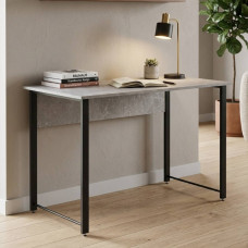 Стол письменный Курт Ferrum-decor 75x100x70 Черный металл ДСП Бетон 16 мм (FRD-106633)