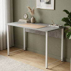 Стіл письмовий Курт Ferrum-decor 75x100x70 Білий метал ДСП Бетон 16 мм (FRD-106634)