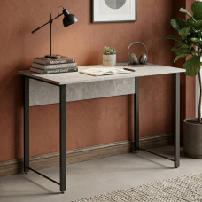 Стол письменный Курт Ferrum-decor 75x120x70 Черный металл ДСП Бетон 16 мм (FRD-106639)