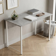 Стіл письмовий Курт Ferrum-decor 75x120x70 Білий метал ДСП Бетон 16 мм (FRD-106640)