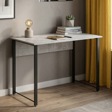 Стол письменный Курт Ferrum-decor 75x120x70 Черный металл ДСП Бетон 32 мм (FRD-106642)
