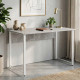 Стол письменный Курт Ferrum-decor 75x140x70 Белый металл ДСП Бетон 16 мм (FRD-106646) - фото 1