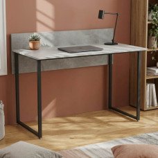 Стол письменный Скай Ferrum-decor 75x100x60 Черный металл ДСП Бетон 32 мм (FRD-106654)