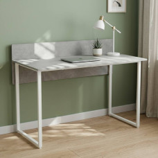 Стол письменный Скай Ferrum-decor 75x100x60 Белый металл ДСП Бетон 32 мм (FRD-106655)