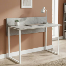 Стіл письмовий Скай Ferrum-decor 75x120x60 Білий метал ДСП Бетон 16 мм (FRD-106658)