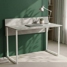 Стіл письмовий Скай Ferrum-decor 75x140x60 Білий метал ДСП Бетон 16 мм (FRD-106664)