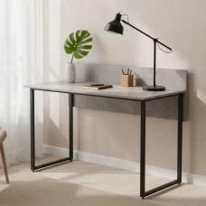 Стіл письмовий Скай Ferrum-decor 75x140x60 Чорний метал ДСП Бетон 32 мм (FRD-106666)