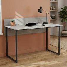 Стол письменный Скай Ferrum-decor 75x100x70 Черный металл ДСП Бетон 16 мм (FRD-106669)