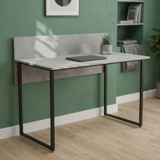 Стіл письмовий Скай Ferrum-decor 75x120x70 Чорний метал ДСП Бетон 16 мм (FRD-106675)