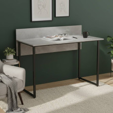 Стіл письмовий Скай Ferrum-decor 75x120x70 Чорний метал ДСП Бетон 32 мм (FRD-106678)