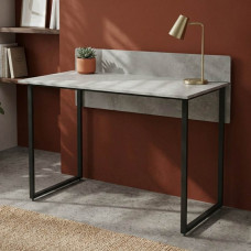 Стіл письмовий Скай Ferrum-decor 75x140x70 Чорний метал ДСП Бетон 32 мм (FRD-106684)