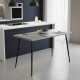 Стіл кухонний Марсель 30 Ferrum-decor 75x120x70 Чорний метал ДСП Бетон 32 мм (FRD-106687) - фото 1