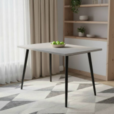 Стіл кухонний Марсель 50 Ferrum-decor 75x120x60 Чорний метал ДСП Бетон 32 мм (FRD-106695)