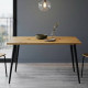 Стіл кухонний Марсель 50 Ferrum-decor 75x120x60 Чорний метал ДСП Дуб Артизан 32 мм (FRD-106702) - фото 1