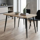 Стіл кухонний Марсель 50 Ferrum-decor 75x120x70 Чорний метал ДСП Дуб Сан-Марино 32 мм (FRD-106708) - фото 1