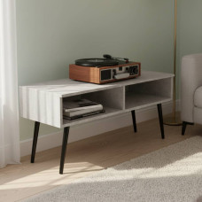 Тумба під ТВ Невада Ferrum-decor 45x100x38 Чорний метал ДСП Бетон 16 мм (FRD-106719)