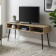 Тумба під телевізор Кентукі Ferrum-decor 45x139x38 Чорний метал ДСП Дуб Сонома 16 мм (FRD-106730) - фото 1