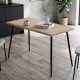 Стіл кухонний Марсель 30 Ferrum-decor 75x120x60 Чорний метал ДСП Дуб Сан-Марино 32 мм (FRD-106740) - фото 1