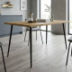 Стіл кухонний Марсель 30 Ferrum-decor 75x120x60 Чорний метал ДСП Дуб Артизан 32 мм (FRD-106742) - фото 1