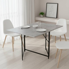 Стіл трансформер книжка Вуді Ferrum-decor 75x130x90 Чорний метал ДСП Бетон 16 мм (FRD-106743)