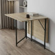 Стіл трансформер книжка Вуді Ferrum-decor 75x130x90 Чорний метал ДСП Дуб Сонома 16 мм (FRD-106746) - фото 1