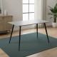 Стіл кухонний Марсель 40 Ferrum-decor 75x120x70 Чорний метал ДСП Бетон 16 мм (FRD-106761) - фото 1