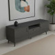 Тумба Лэстер на конусных ножках Ferrum-decor 48x139x38 Черный металл ДСП Сосна Кембра 16 мм (FRD-106802) - фото 3