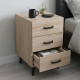 Тумба Віва 3 на конусних ніжках Ferrum-decor 56,5x35x40 Чорний метал ДСП Дуб Сан-Марино 16 мм (FRD-106822) - фото 1