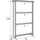 Тумба для обуви ВМК (БРВ) Парис SFB3B Джанни/Сосна ларико (BRW-131050) - фото 4