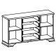 Комод в гостиную ВМК (БРВ) Кентукки KOM2D4S Белый альпийский (BRW-1498) - фото 5