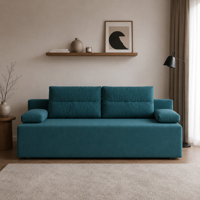Диван прямой Mekko Barcelona 1900*800 Ergo II категория Allure Premium Aqua - фото 