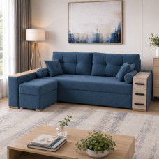 Угловой ортопедический диван Мекко Cube Shuttle NOVO 2650*1650  Bonel Standart Hard Plus ткань Bagama 48 (MEK-161466)