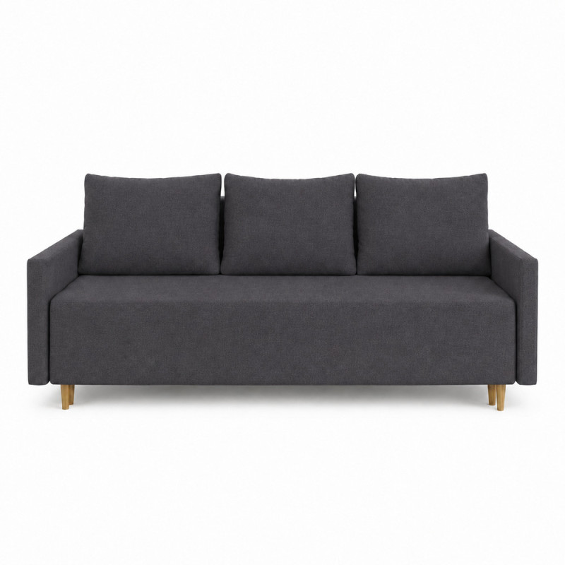 Диван прямой Mekko Madrid 2060*830 Ergo II категория Allure Premium Dark Grey