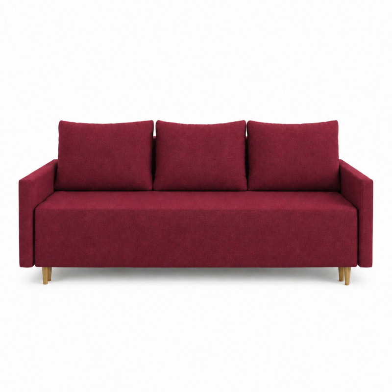 Диван прямой Mekko Madrid 2060*830 Ergo III категория Austin 8 Ruby Red