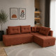 Диван ортопедический поворотный Мекко Mercury 3000*2150 Bonel Standart Hard Plus IV категория Bestseller Terracotta - фото 1