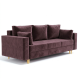 Ортопедический диван Мекко Oslo 2300*1000 Bonel Standart Hard Plus II категория Allure Premium Dusty Violet (MEK-161151) - фото 3