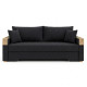 Ортопедический раскладной диван Мекко Reston 2250×960 Bonel Standart Hard Plus III категория Austin 21 Black - фото 2