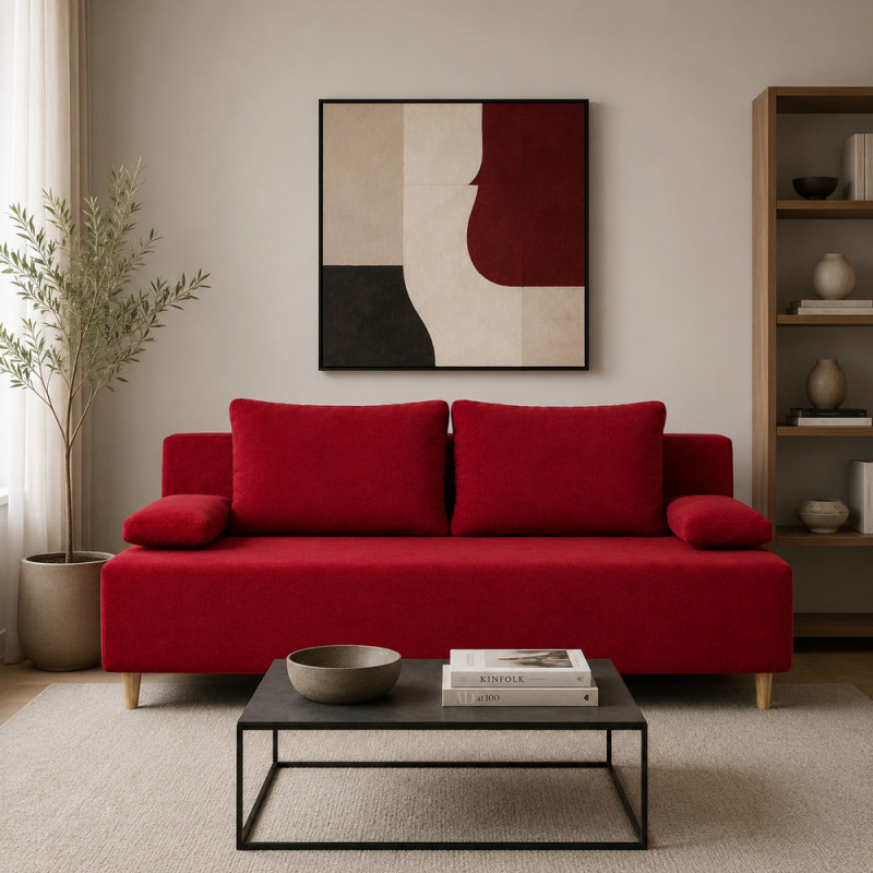 Диван раскладной Mekko Sidney 1900*800 Ergo II категория Allure Premium Wine - фото 