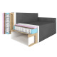 Кутовий диван ортопедичний iSmart MORRO Maxi єврокнижка 205x149 см (матрац Pocket spring) темно-коричневий Laura 8 (ISM-051359) - фото 4
