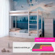 Комплект кровать двухъярусная Атланта Мини и Матрас Koala Oasis 80х190 см (MBG-2442-ISM-051392) - фото 1