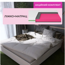 Комплект кровать двуспальная Сити-1400 и Матрас Koala Bambo 140х200 см (EVR-071110-ISM-051152)